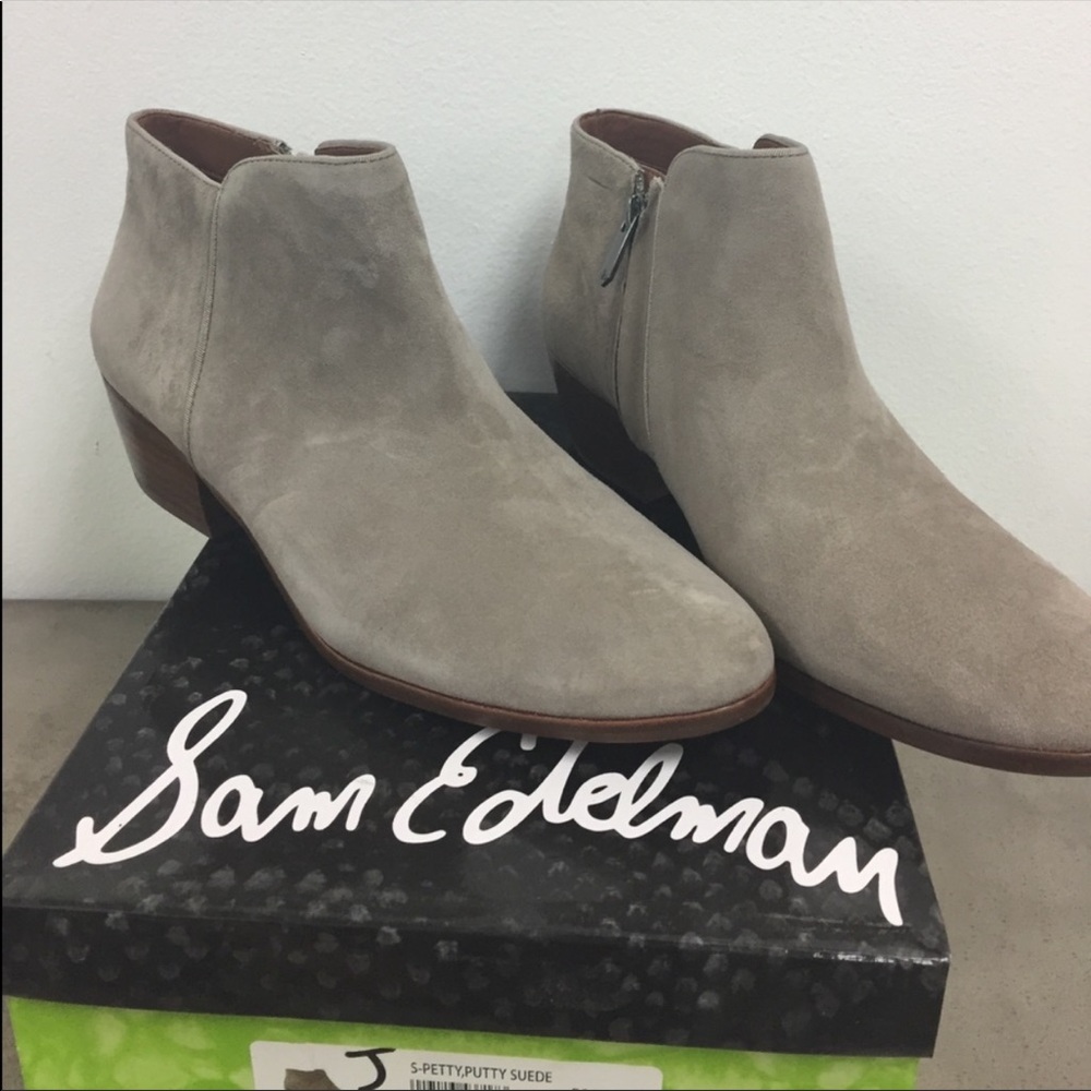 Sam Edelman Petty Ankle Bootie size 5 (Tan-Suede)